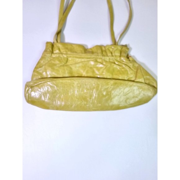 Hobo International Leather Handbag Shoulder Bag, Mustard Color, Magnet Closure - Picture 2 of 7